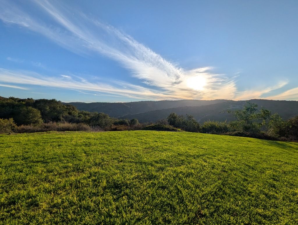 Golden hour over the canyon at Peppertree Park